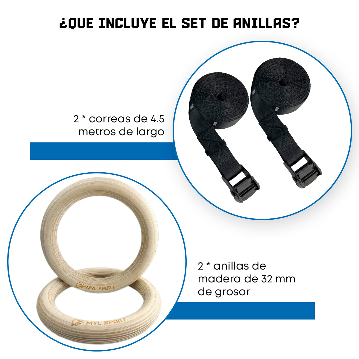 Set de anillas de madera