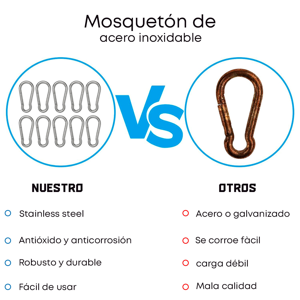 Mosquetón - Pack 10