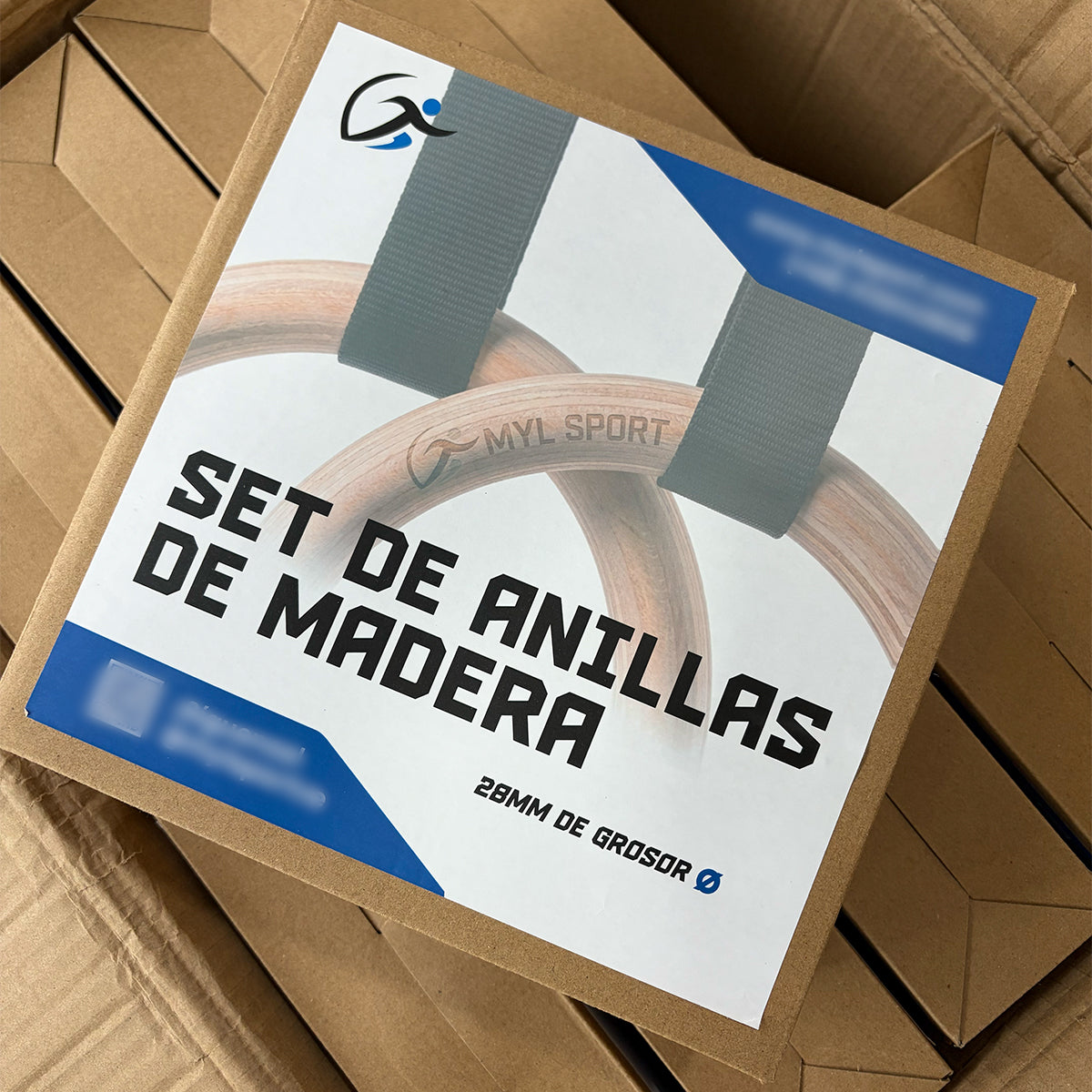 Set de anillas de madera - 28 mm