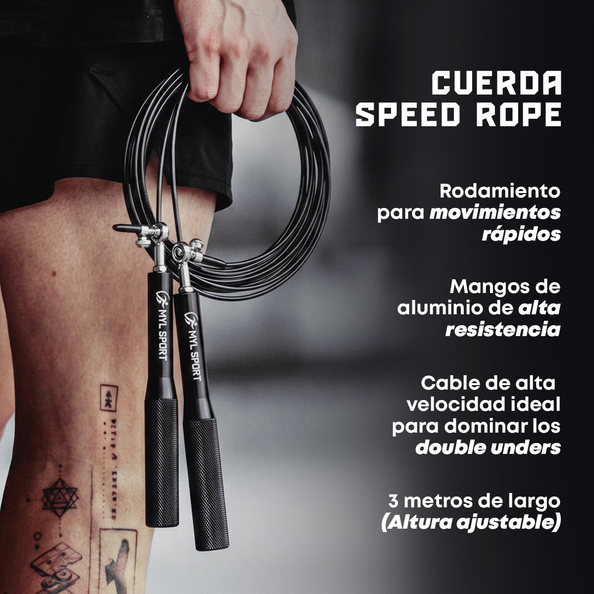 Cuerda de salto rapido premium