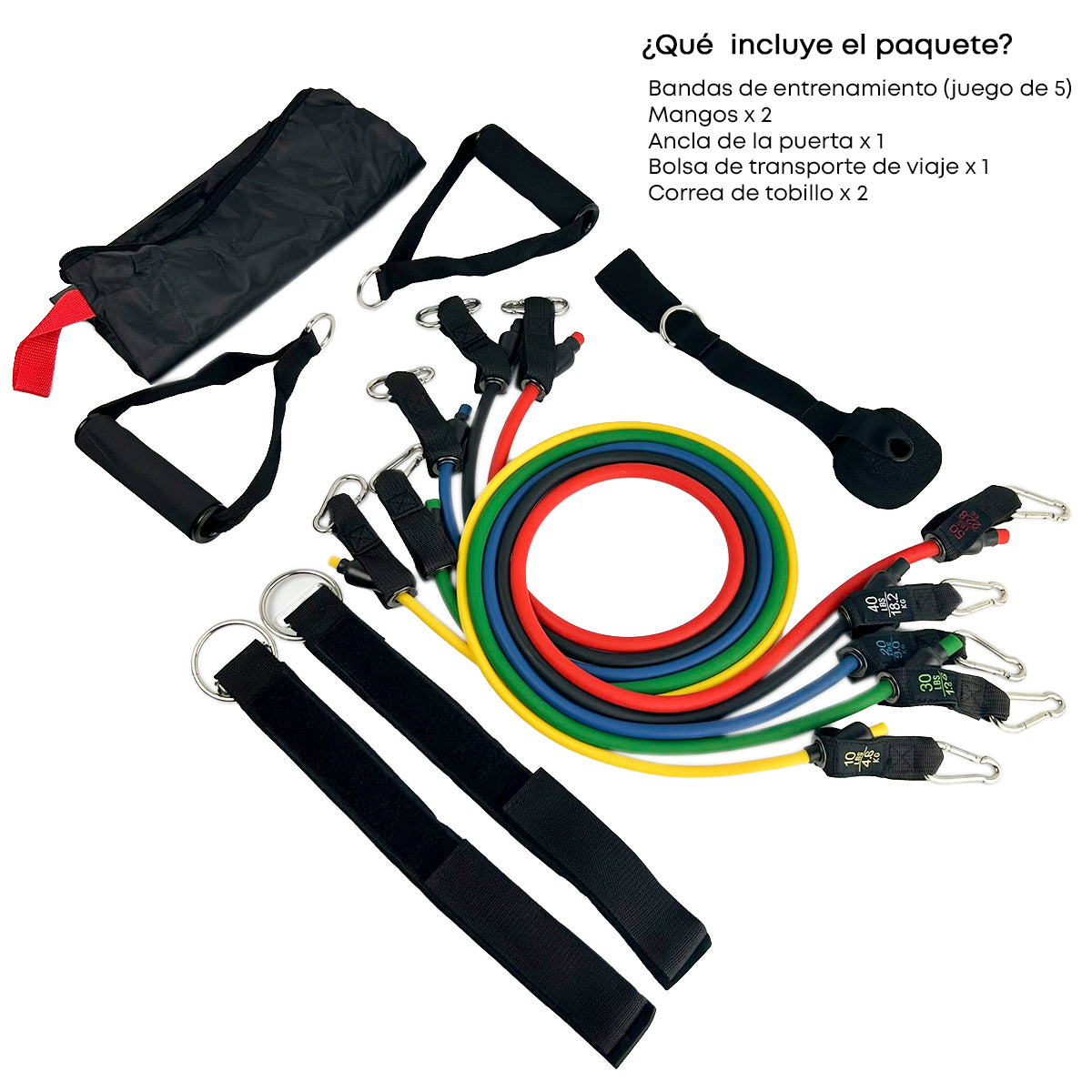 Ligas Tubulares Resistencia (11pcs) - 150lbs