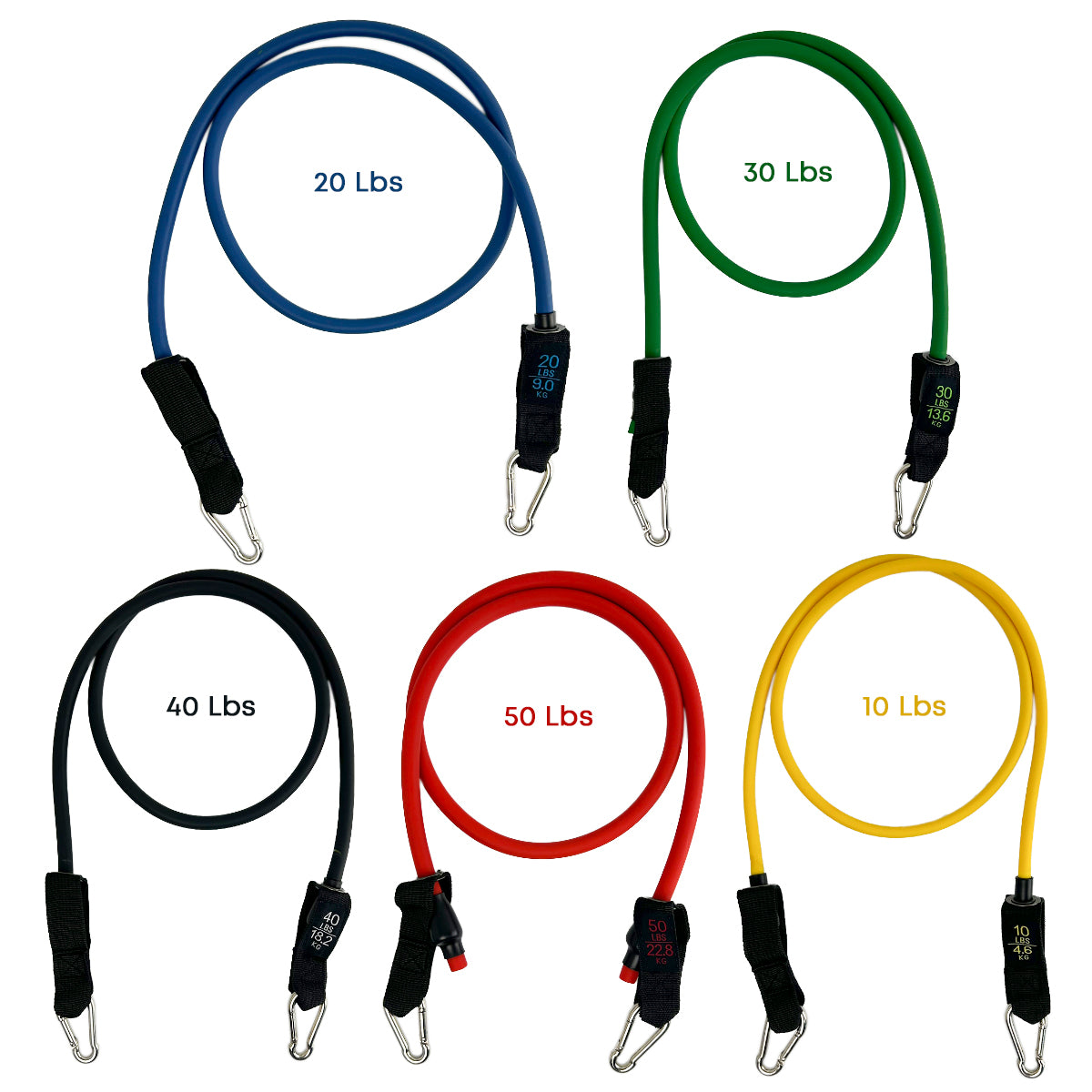 Ligas Tubulares Resistencia (11pcs) - 150lbs